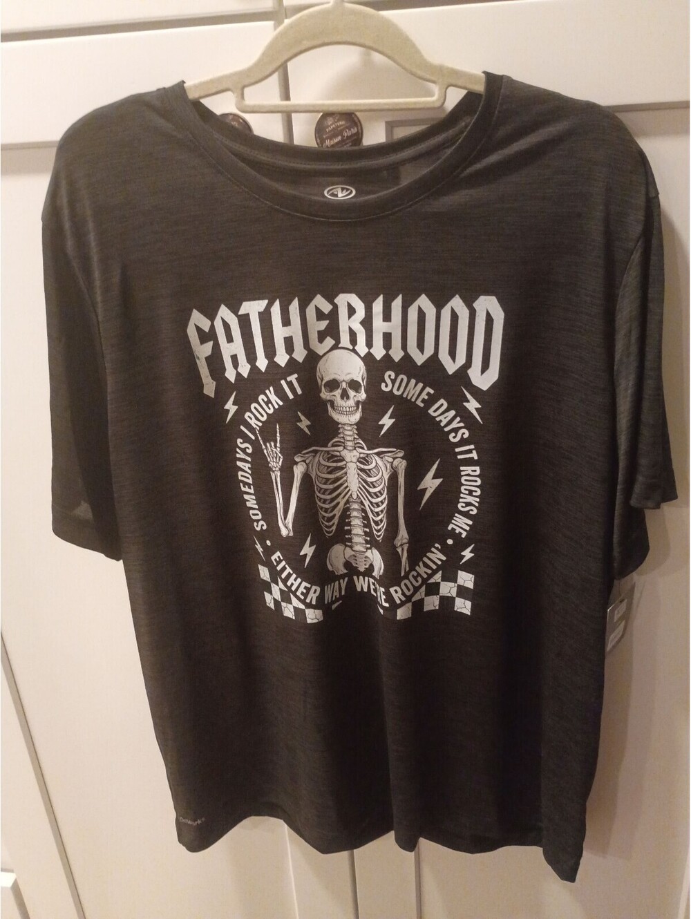 Athletic Works Fatherhood Graphic T-Shirt 2XL Black
